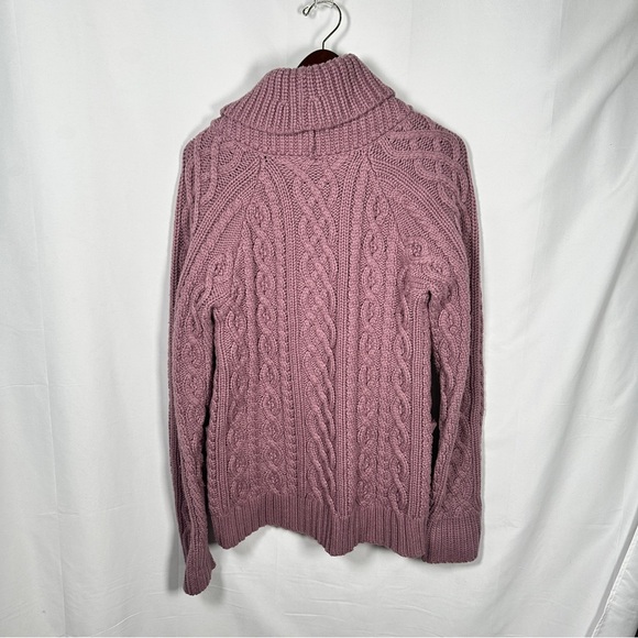 Etcetera Cable Knit Shawl Collar Cardigan Dusty Lilac Cottagecore S Cozycore - Picture 8 of 8
